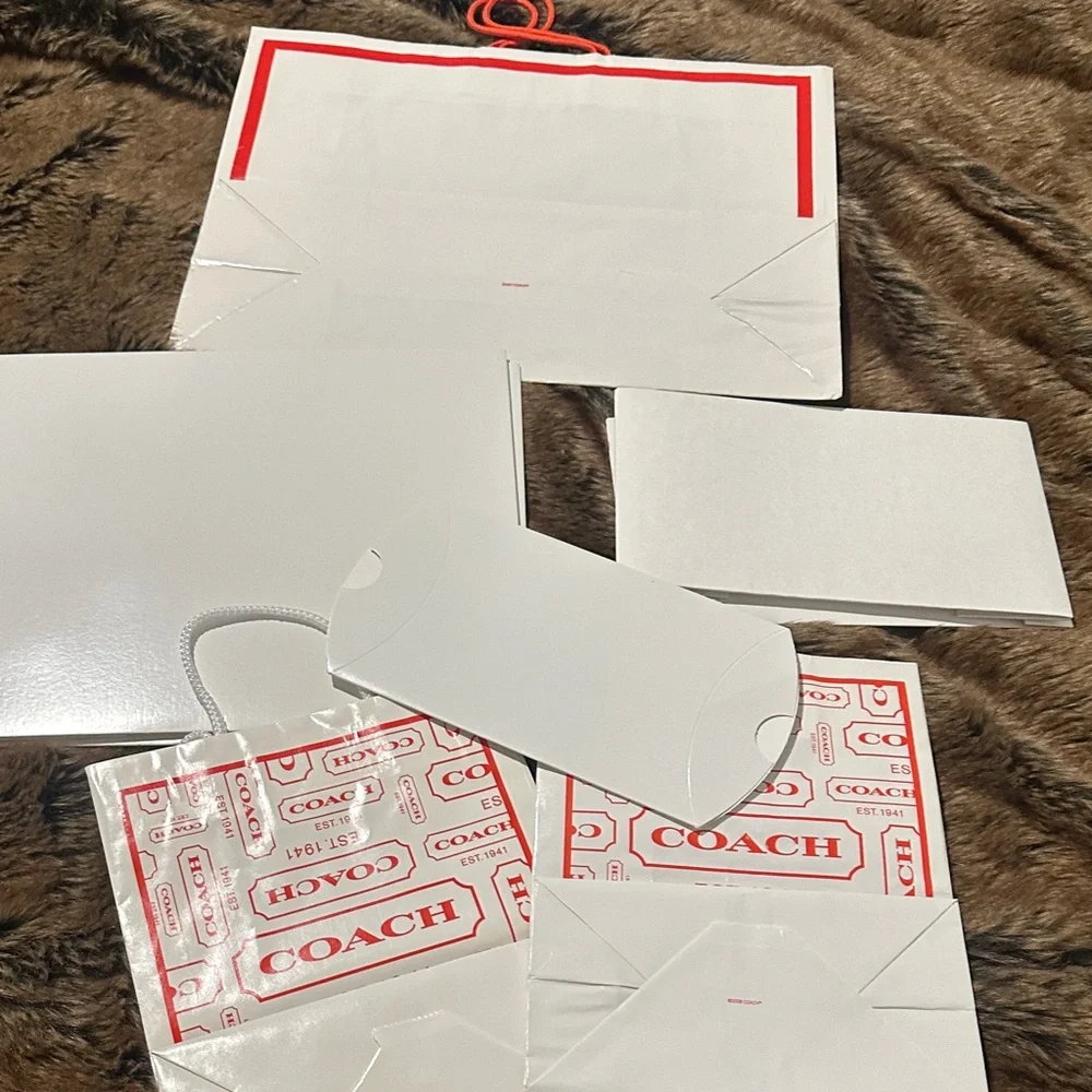 3 Coach Gift Bags& 3 Gift Boxes